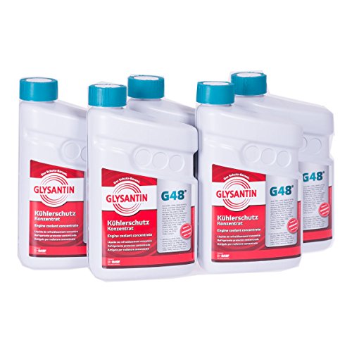5x 1,5 L Liter BASF Glysantin® G48 Kühlerfrostschutz Frostschutzmittel Frostschutz Kühlerschutz Kühlmittel Konzentrat Kühler Frost Schutz Mittel blaugrün