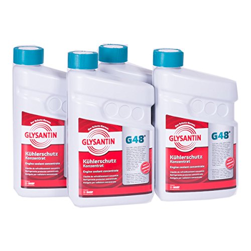 4x 1,5 L Liter BASF Glysantin® G48 Kühlerfrostschutz Frostschutzmittel Frostschutz Kühlerschutz Kühlmittel Konzentrat Kühler Frost Schutz Mittel blaugrün