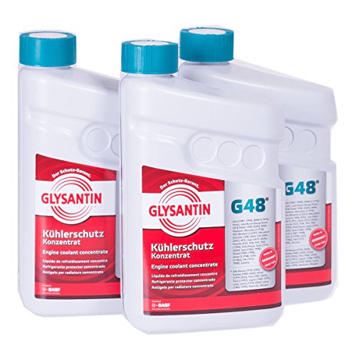 3x 1,5 L Liter BASF Glysantin® G48 Kühlerfrostschutz Frostschutzmittel Frostschutz Kühlerschutz Kühlmittel Konzentrat Kühler Frost Schutz Mittel blaugrün